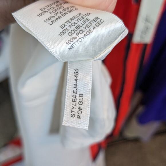 NWT Eliza J Scarf Print Crepe De Chine Halter Neck Tie Maxi Dress Size 2 - Picture 8 of 11